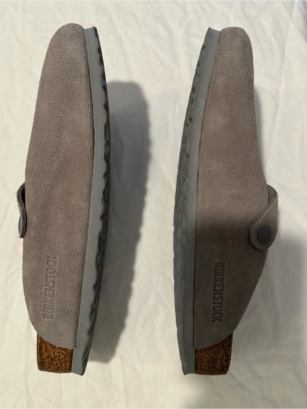 Birkenstock Boston Soft Footbed - Suede (Unisex) Stone Coin - Picture 3 of 6